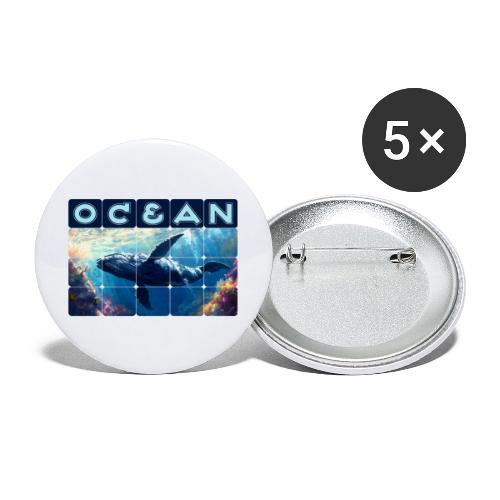 Ocean: Majestic Deep - Buttons large 2.2'' (5-pack)