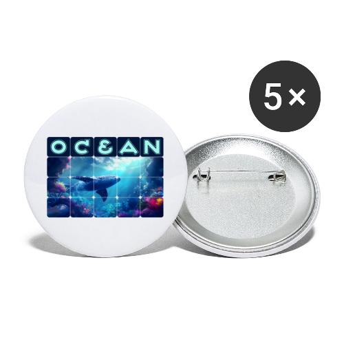 Ocean: Whale’s Path - Buttons large 2.2'' (5-pack)