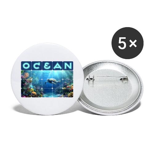 Ocean: Turtle Drift - Buttons large 2.2'' (5-pack)