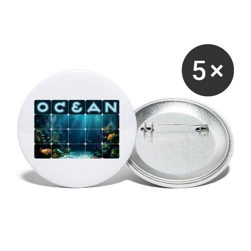 Ocean: Rainbow Reef Life - Buttons large 2.2'' (5-pack)