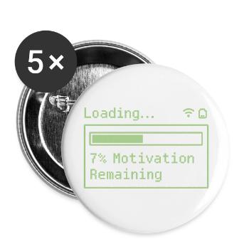Loading... 7% Motivation Remaining - Buttons large 2.2'' (5-pack) - white