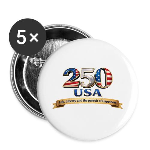 250 USA Liberty Banner - Buttons large 2.2'' (5-pack)