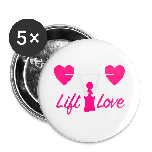 Women Love Fitness Pink Cure - Buttons large 2.2'' (5-pack)