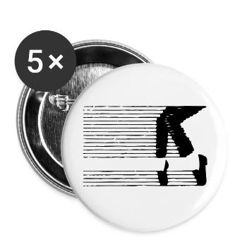 feet work - Buttons large 2.2'' (5-pack) - white