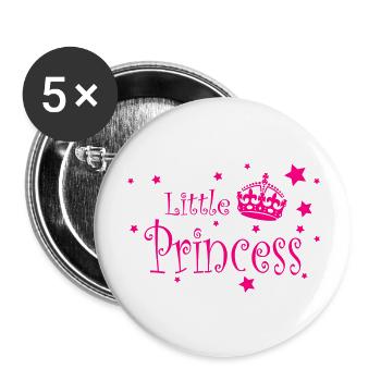 Little Princess - Cute Child, Baby, Girls - Buttons large 2.2'' (5-pack) - white