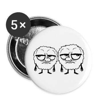 Team 2 monster annoyed - Buttons large 2.2'' (5-pack) - white
