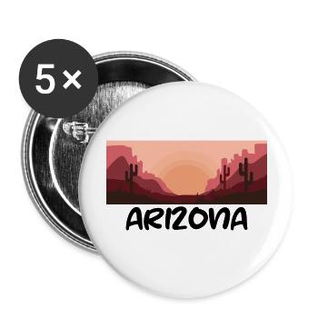 Arizona Tourist Cactus - Buttons large 2.2'' (5-pack) - white