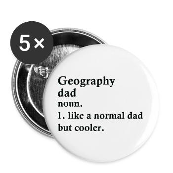 Geography Dad Funny Geographer Definition - Buttons large 2.2'' (5-pack) - white