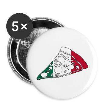 italian slice of pizza - Buttons large 2.2'' (5-pack) - white