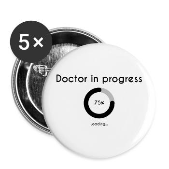 Doctor In Progress Phd Future Doctor blue - Buttons large 2.2'' (5-pack) - white