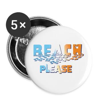 Beach Please blue - Buttons large 2.2'' (5-pack) - white