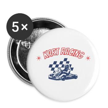 Kart Racing Motorsport Karting - Buttons large 2.2'' (5-pack) - white