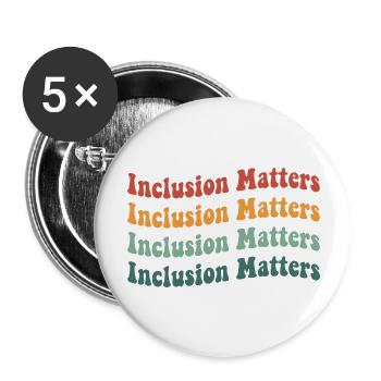 Inclusion Matters - Buttons large 2.2'' (5-pack) - white