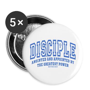 Disciple Anointed And Appointed Christian Bible - Buttons large 2.2'' (5-pack) - white