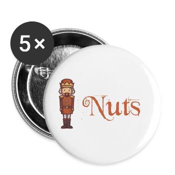 Nutcracker Christmas I Like Big Nuts And I Cannot - Buttons large 2.2'' (5-pack) - white