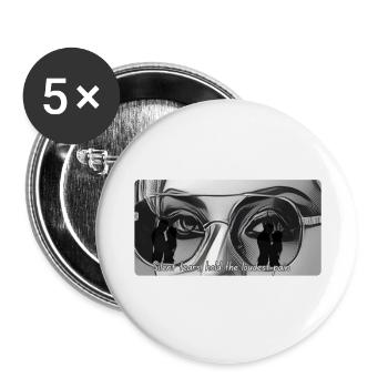 silent tears - Buttons large 2.2'' (5-pack) - white