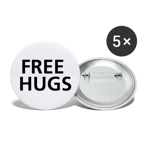 FREE HUGS 2 - Buttons large 2.2'' (5-pack)