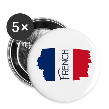 T shirt screen printing with a brush design new - Buttons large 2.2'' (5-pack) - white