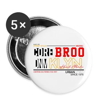 I Am Brooklyn Core Denim - Buttons large 2.2'' (5-pack) - white