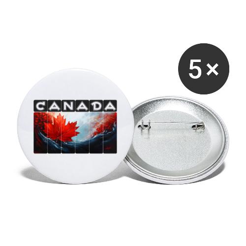 Canada Icon in Color - Buttons large 2.2'' (5-pack)