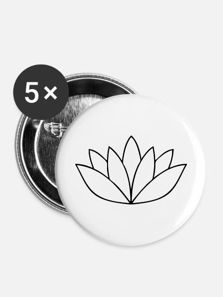 lotus - Buttons large 2.2'' (5-pack) - white