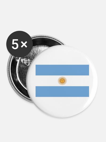 Argentina - Buttons large 2.2'' (5-pack) - white