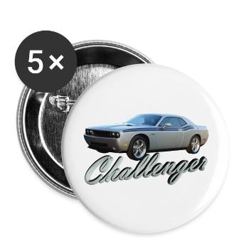 Silver Challenger - Buttons large 2.2'' (5-pack) - white