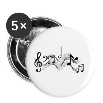 Musical Note - Buttons large 2.2'' (5-pack) - white