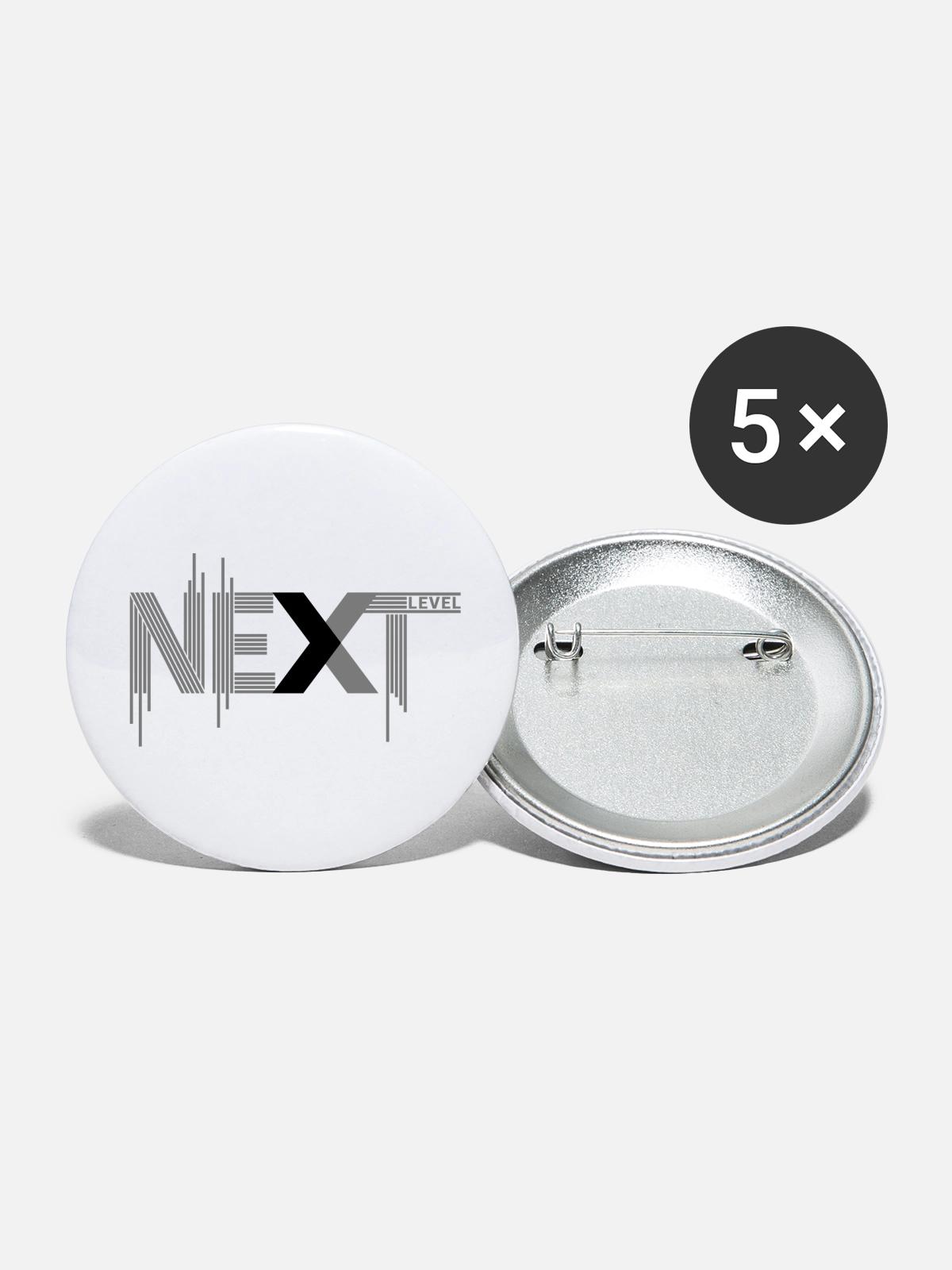 Next Level - Buttons large 2.2'' (5-pack) - white