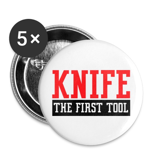Knife - The First Tool - Buttons large 2.2'' (5-pack)