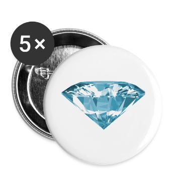 blue diamond - Buttons large 2.2'' (5-pack) - white