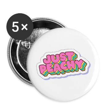 Just Peachy vintage - Buttons large 2.2'' (5-pack) - white
