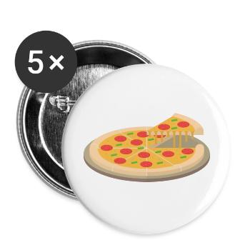 Tasty Cheese Pizza Slice - Buttons large 2.2'' (5-pack) - white