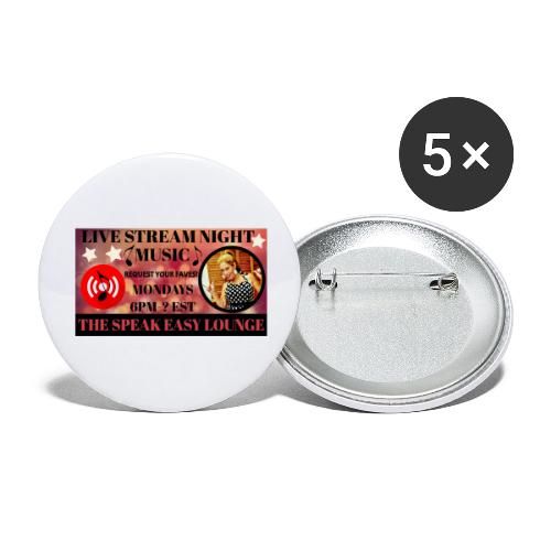 Monday Live Stream - Buttons large 2.2'' (5-pack)