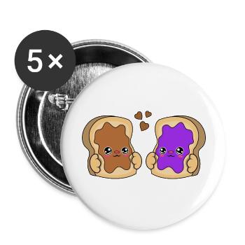 All I Need Is Bread - Buttons large 2.2'' (5-pack) - white
