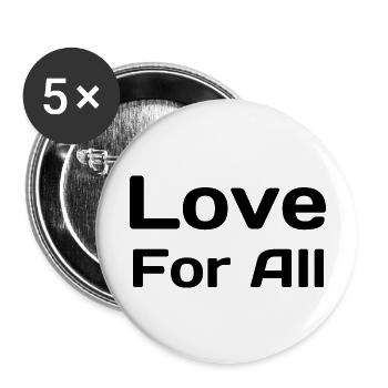 love for all - Buttons large 2.2'' (5-pack) - white