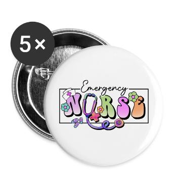 Emergency Nurse frame - Buttons large 2.2'' (5-pack) - white