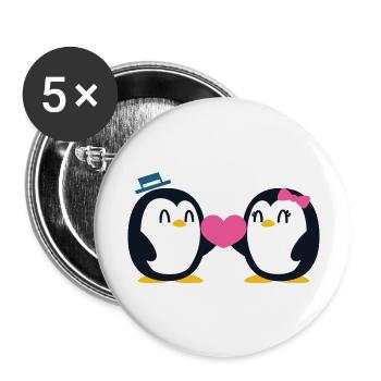 Sweet penguins lover design - Buttons large 2.2'' (5-pack) - white