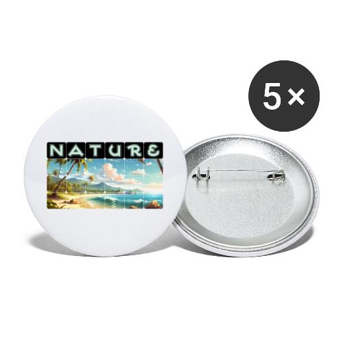 Nature: Sun-Kissed Shore - Buttons large 2.2'' (5-pack)