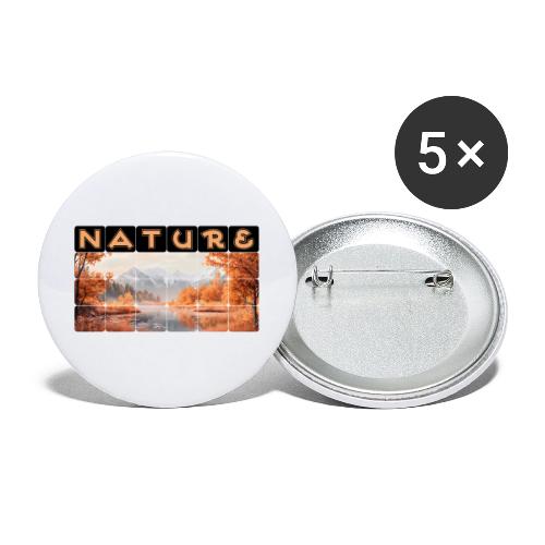 Nature: Autumn Glow - Buttons large 2.2'' (5-pack)