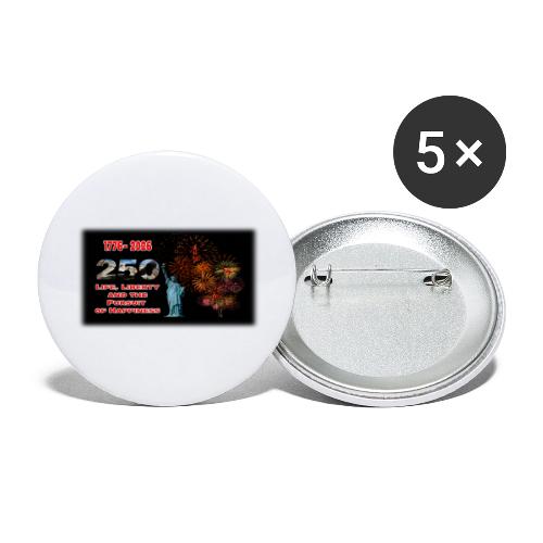 1776 - 2026 - 250 Years USA | Fireworks - Buttons large 2.2'' (5-pack)