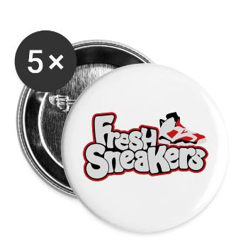 fresh sneakers carmines - Buttons large 2.2'' (5-pack) - white