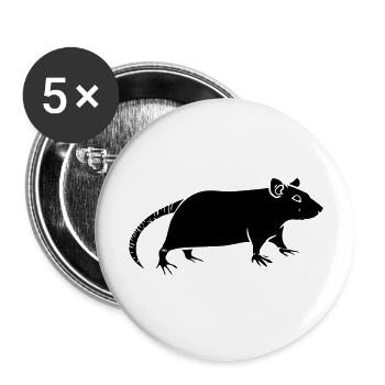 rat - Buttons large 2.2'' (5-pack) - white