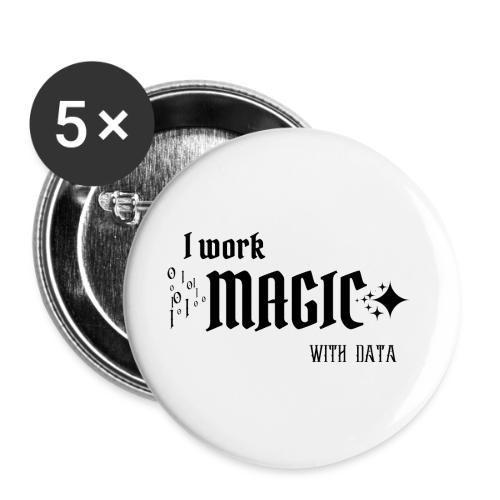 I Work Magic with Data (light) - Buttons large 2.2'' (5-pack)