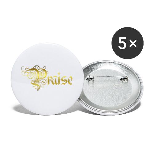 NEW Praise (Gold) - Buttons large 2.2'' (5-pack)