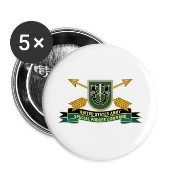 Army US Army Special Forces Command Flash - Buttons large 2.2'' (5-pack) - white