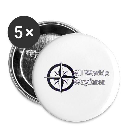 All Worlds Wayfarer: Logo - Buttons large 2.2'' (5-pack)