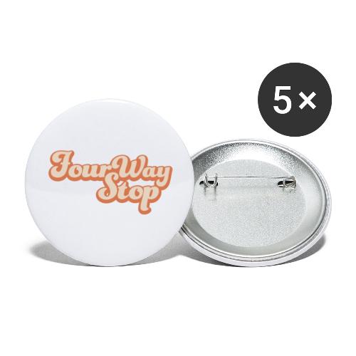 Four Way Stop Logo - Buttons large 2.2'' (5-pack)