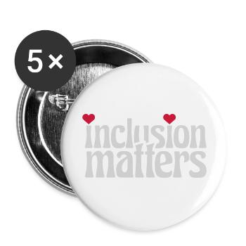 inclusion matters logo quote - Buttons large 2.2'' (5-pack) - white
