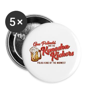 Kenosha Kickers the Polka King of the Midwest - Buttons large 2.2'' (5-pack) - white